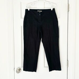 ANN TAYLOR LOFT Marisa pants size 6 black cropped capri cotton blend